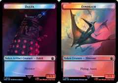 Dalek (0044) // Dinosaur (0052) Double-Sided Token - Surge Foil